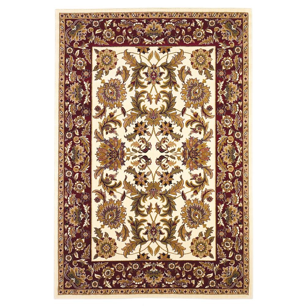 KAS 7303 Cambridge 7 Ft. 7 In. Octagon Rug in Ivory/Red